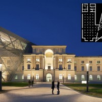 Fig. 3. Museo di Storia Militare (Militärhistorisches Museum der Bundeswehr), Dresda. Progetto architettonico di Daniel Libeskind, allestimento di Holzer Kobler e HG Merz, 2011. Veduta e pianta