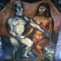 Fig. 25. José Clemente Orozco, Cortés y la Malinche, Colegio de San Ildefonso, 1926.