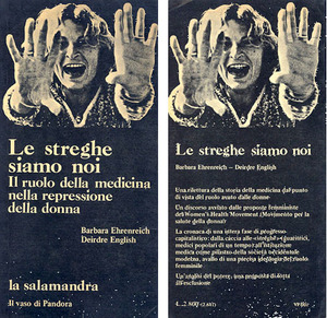 Copertina e quarta di copertina del volume Le streghe siamo noi. Fonte: 