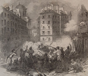 «Barricata del giugno 1848 – Parigi», Musée Carnavalet. Per gentile concessione del Laboratoire de démographie et d’histoire sociale presso l’Ecole des Hautes Etudes en
Sciences sociales (EHESS).