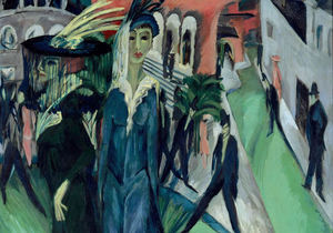 Ernst Ludwig Kirchner, Potsdammer Platz, 1914, Olio su tela, 200 x 150 cm, Nationalgalerie, Staatliche Museen zu Berlin.