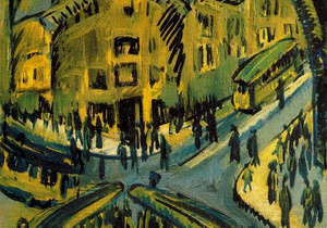 Ernst Ludwig Kirchner, Nollendorf Platz, 1912, olio su tela, 69 × 60 cm, Stiftung Stadtmuseum Berlin.