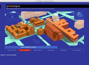 Fig. 4. Piazza Maggiore, Bologna. Mappa di dettaglio dell'area.